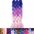 thumbnail image 3 of SEGO 3PCS/Lot Ombre Jumbo Braiding Hair Extensions Colored Hair Weave Synthetic Crochet Twist Box Braid Hair Black/Pink/Blue/Purple Fake Hair Extension for Women, 3 of 8