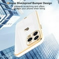 thumbnail image 3 of for iPhone 14 Pro Max Case Cute Clear Luxury Plating Bumper Slim Fit Shockproof Camera Lens Protection Soft TPU Silicone Electroplated Phone Case Cover for iPhone 14 Pro Max 6.7 inch, White, 3 of 16