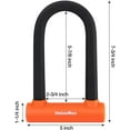 thumbnail image 5 of ValueMax Bike U-Lock Combination, Heavy Duty Bicycle U-Lock, 16mm Shackle and 6FT Security Cable with Sturdy Mounting Bracket and Keys for Bicycle, Scooter, Electric Bike, 5 of 8