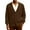 CI09_Brown, variant on Mens Cardigan Sweater Loose Fit Button Up Plus Size Cardigan Spring Dressy Casual Long Sleeve Ribbed Knitted Sweater Yellow S