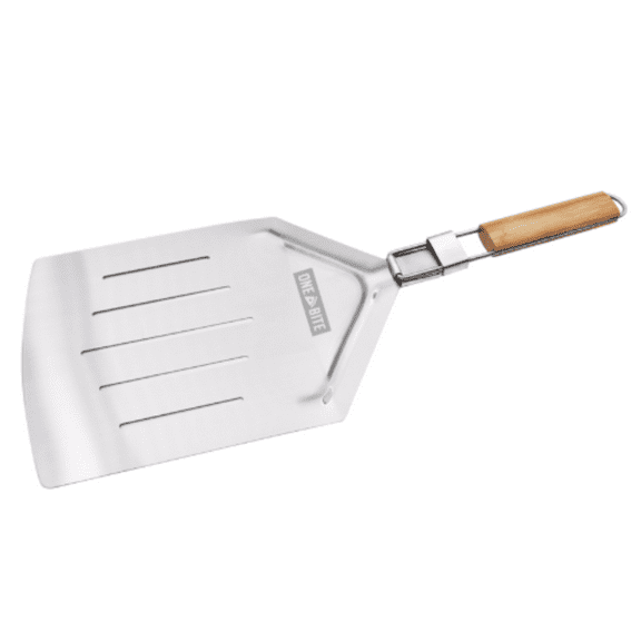 One Bite Stainless Steel Pizza Peel with Wood Handle