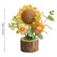 thumbnail image 3 of Ramo de flores de ganchillo hecho a mano, adorno de mesa, tejido y decorativo de madera para el escritorio del hogar, 3 of 8