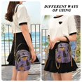 thumbnail image 6 of FORMRS Crossbody Bag for Women Quilted Travel Shoulder Cell Phone Purse with Chain Strap Handbag, Purple Halloween Black Cat, 6 of 7