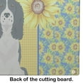 thumbnail image 5 of Summer Sunflowers Black English Springer Spaniel Glass Cutting Board Large 12 in x 15 in, 5 of 5