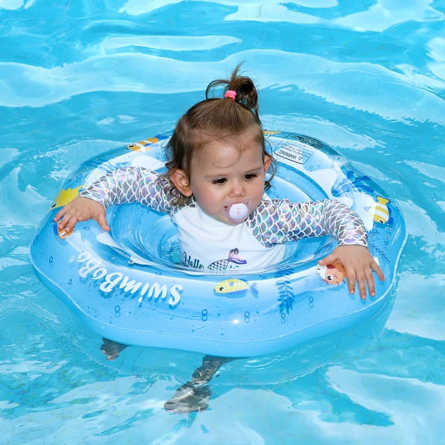 Flotador inflable Swimbobo para bebés de 6 a 36 meses, color azul