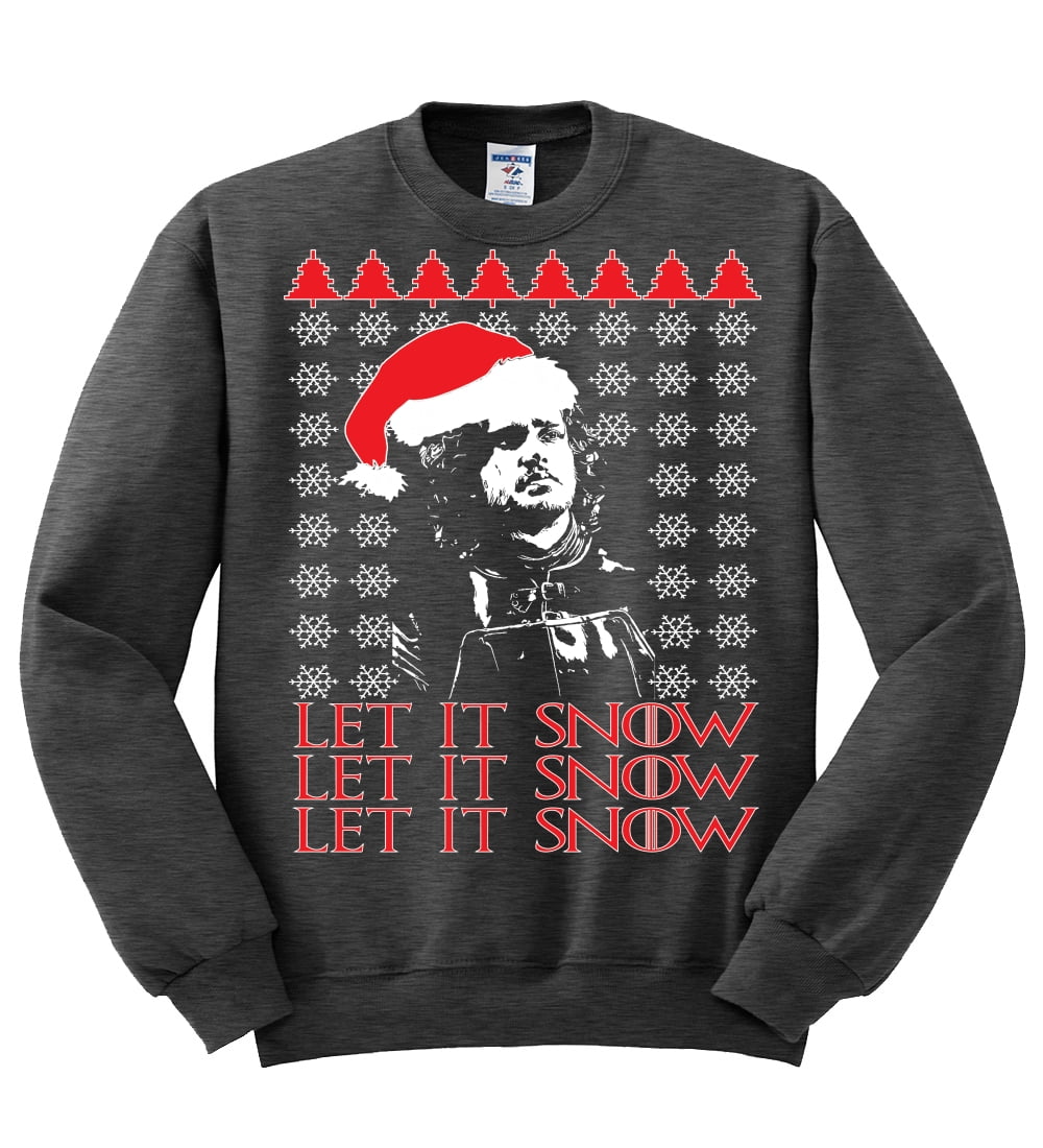 men's let it snow ugly christmas sweater walmart