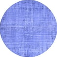 thumbnail image 1 of Ahgly Company Indoor Round Abstract Blue Contemporary Area Rugs, 8' Round, 1 of 4