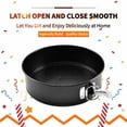 thumbnail image 4 of Spring form Cake Tins Sets, & Leakproof Set of 3 (4"/7"/9") Round Cake Tin, Baking Pan with Removable Loose Base, Ideal for Cheesecakes and Sponges; Black,4 Inch/ 7 Inch/ 9 Inch, 4 of 6