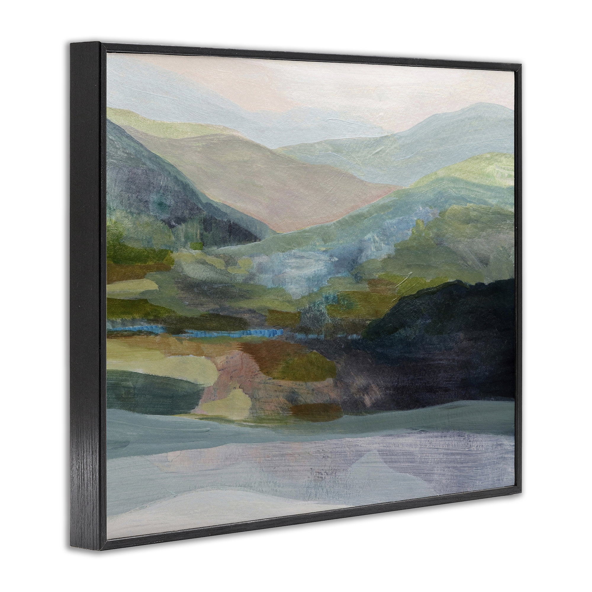 Stupell Industries Misty Morning Mountain Gradient Black Framed Giclee Art, design by Farren Lee