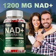 thumbnail image 3 of NAD+ with Resveratrol - Healthy Aging, Antioxidant, Anti-Aging for Cellular Energy & Repair, Cognitive Health - 120 Capsules, 3 of 8