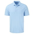 thumbnail image 2 of Men's Cutter & Buck  Powder Blue New York Jets Forge Eco Fine Line Stripe Stretch Recycled Polo, 2 of 3