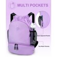 thumbnail image 3 of Mochila de Cuerdas RHDZO para Gimnasio con Compartimento para Zapatos Morada, 3 of 7