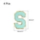 thumbnail image 2 of 4uds Chenille Letra Parches Hierro en Letra Parches Azul Alfabeto S 3.1 Pulgadas Altura para Ropa, Zapatos, Sombreros, Mochilas, 2 of 5