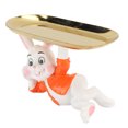 thumbnail image 3 of Verdant Touch Rabbit Tray Decoration Rabbit Plate Tray Cute Small Resin Rabbit Statue Jewelry Tray with Stainless Steel Rectangular Plate for Display Storage Orange, 3 of 8