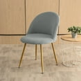 thumbnail image 5 of Polar Fleece Curved Chair Cover Accent Short Back Dining Chair Slipcovers Small Chair Covers Stretch Seat Cover, 5 of 7