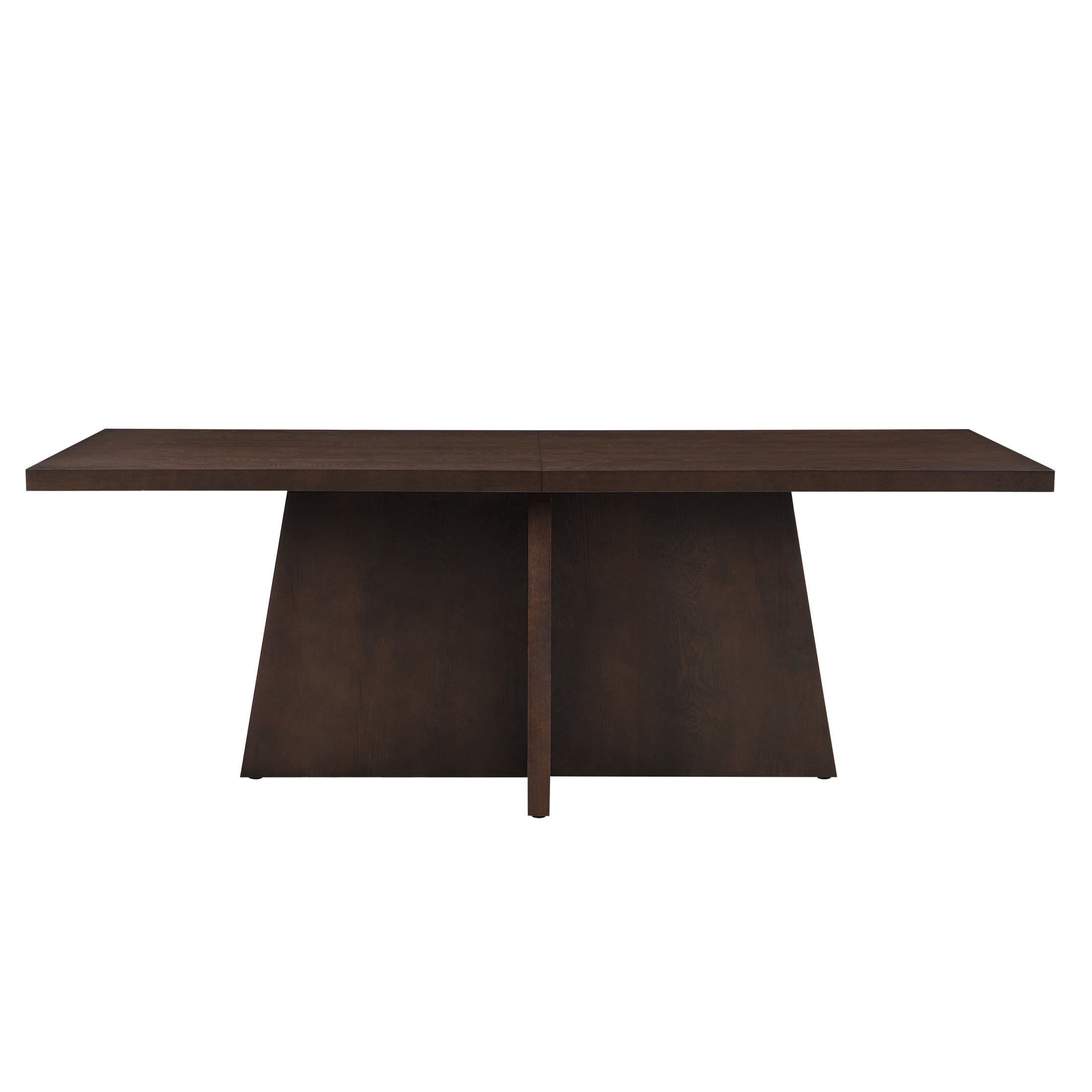 Christopher Knight Home 84" Modern Rectangular Dining Table with Trapezoid Base, Seats 6, Espresso