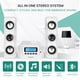 thumbnail image 2 of Philco Stereo Shelf Systems Sistema compacto de estantería para CD con radio estéreo FM digital, tecnología inalámbrica Bluetooth y control remoto en blanco | Pantalla LCD | Compatible con puerto MP3, 2 of 5