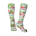 thumbnail image 4 of Balery Tropical Flamingo Printed Novelty Socks Men's Women's Crew Socks Sports Socks Knee High Socks Cotton Socks Quirky and Cool Socks, 4 of 9