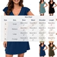 thumbnail image 3 of Mifsaly Women Summer Dress with Sleeves V-Neck A-Line Mini Dress Comfortable Everyday Summer Casual Flowy Sundresses M, 3 of 5