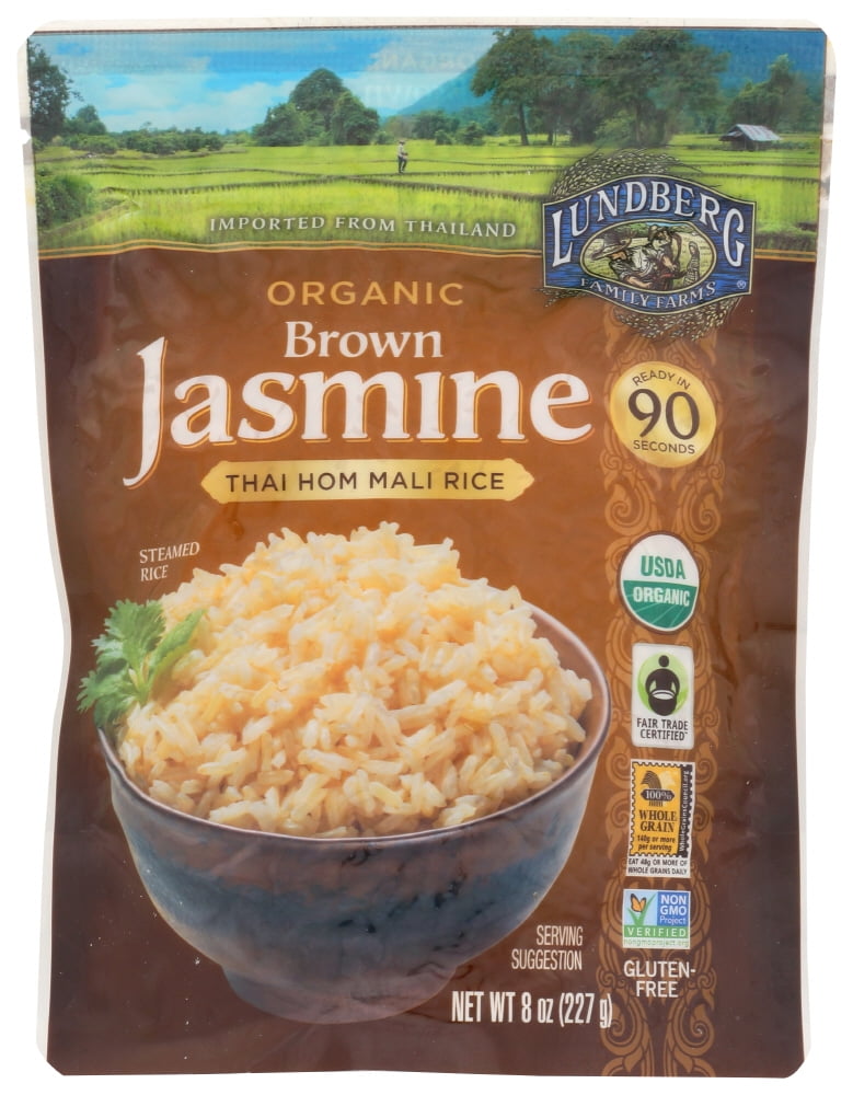Lundberg Family Farms Organic Thai Rice Brown Jasmine, 8 Oz, Pack Of