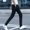 thumbnail image 5 of Pantalones casuales finos y frescos para hombre, pantalones de verano de seda de hielo refrescante, pantalones para hombre de diseñador, tallas grandes, estilo coreano, ropa de calle grande, 5 of 5