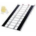 thumbnail image 1 of Aluminum Tri-Fold Ramp with Treads, Loading Ramps 1 Pack, 1500lb Capacity, 50” W x 76” L, Load or Unload Push Mowers, Garden Tillers, ATVs, 1 of 9