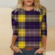 thumbnail image 1 of TaTaai Carnival Women's Casual Print Round Neck 3/4 Sleeve T-Shirt Loose Top Gift, 1 of 5