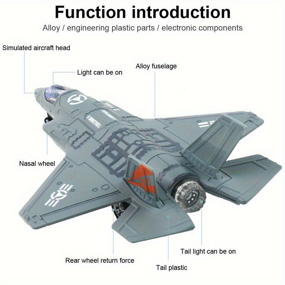 Scale 1:72  (F-35 + F-16 ) Fighter Jet Aircraft Diecast Plane Model with Light&Sound, Suitable for Aircraft Enthusiasts To Collect, Give Gifts, Desktop Decoration