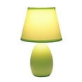 thumbnail image 2 of Simple Designs Mini Egg Oval Ceramic Table Lamp, Green, 2 of 10