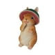 thumbnail image 1 of Wosthever Estatua de conejo de jardín Ropa linda Sombrero de sandía Estatua de pie de conejito Atractivo Decoración de jardín de conejito Escultura de Artesanía No.1 Wosthever HA026638-01, 1 of 6