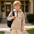 thumbnail image 5 of Sentuca Boys Hoodies Half Zip Fleece Pullover Sweatshirts with Pockets Long Sleeve Fall Winter Warm Sports Tween Tops Size 12Y, 5 of 8