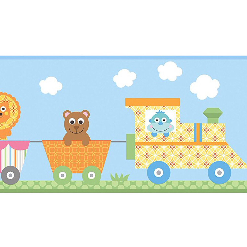 879460 Circus Train Wallpaper Border - Walmart.com - Walmart.com