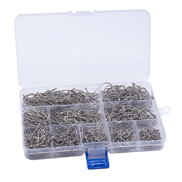 Hook 1000pcs cebo de cebo ganchos de pesca forjado forzo de Pesca de Pesca Con Pistola Larga Ganchos de Pesca de Púas J
