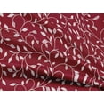 thumbnail image 4 of oneOone Rayon Red Fabric Leaves Quilting Supplies Print Sewing Fabric By The Yard 56 Inch Wide, 4 of 6