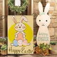 thumbnail image 4 of Easter Outdoor Flag with Cartoon Rabbit and Easter Eggs, Garden Yard Banner for Holiday Celebration, Colorful Decor, 4 of 6