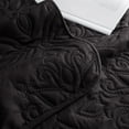 thumbnail image 7 of Whale Flotilla Soft Twin Quilt Bedding Set for All Seasons, Elegant Vintage Damask Ultrasonic Quilts Set, Lightweight Reversible Bedspread, Coverlet, Bed Cover with 1 Pillow Sham, Black, 7 of 7