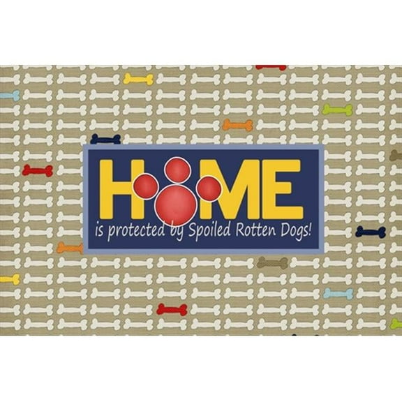 Home Is Protected By Spoiled Rotten Dogs Fabric Placemat