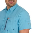thumbnail image 5 of The American Outdoorsman Blackfoot River Fishing Shirt, Short Sleeve - Quick Dry, UPF 30 UV Protection, Modern Fit, Breathable Eyelets and Waterproof Chest Zip Multiple Pocket (Ethereal Blue, Large), 5 of 8