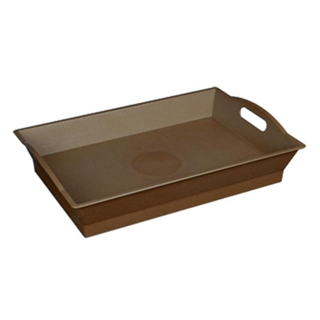 Little Butler TRAYSBARK-6 PVC Serving Tray, Bark - Small -Pack of 6
