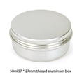 thumbnail image 2 of Bewildely Tarro de aluminio vacío con tapa, latas de almacenamiento reutilizables, caja de regalo recargable, joyería, monedas, pendientes, Almacenamiento y organización del hogar 50ml/57*27mm, 2 of 6