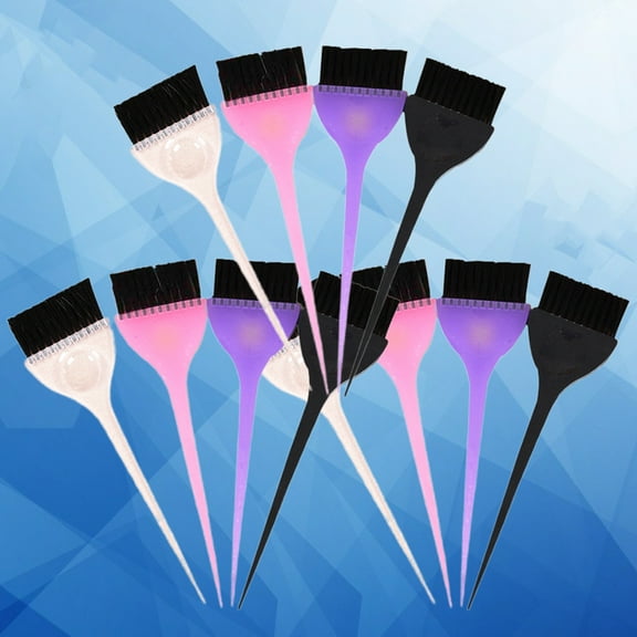 QIFULL 12Pcs Hair Tint Brush Professional Hairdressing Tool with Smooth Handle for Salon Use