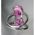 thumbnail image 3 of Natural pink sapphire ring, Oval cut pink sapphire ring, 925 sterling silver ring, pink sapphire engagement ring, lab grown pink sapphire ring, 3 of 3