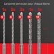 thumbnail image 2 of Drill set | hammer drill bits for concrete with 4 cutting edges in sizes 5,6,6,8,8,10,12 x 160 - packed in a practical rotating box, 2 of 4