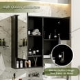 thumbnail image 6 of Euroco Wall-Mounted Bathroom Mirror Cabinet, Adjustable Shelf, Waterproof MDF, Space-Saving Medicine Cabinet with Storage for Bathroom, Bedroom or Over Toilet, 27"x23.6", 6 of 9