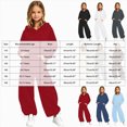 thumbnail image 3 of Zuwimk Toddler Boy And Girls Clothes Long Sleeve Solid Color Hoodie Sweatshirt & Pant 2PCS Fall Outfits(T041-Black), 3 of 4