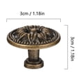 thumbnail image 2 of CRAFTHROU 4 Pcs Quincaillerie d'Armoire de Cuisine Style Vintage Bouton Rond Brun Foncé pour Meubles, 2 of 5