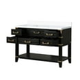 thumbnail image 4 of Black Oak 48 In. X 22 Bath Counter - White Quartz Top, Solid Wood, Soft Close, 5 Drawers & Open Cabinet Shelf Single Vanity 48x22 For Storage Needs, 4 of 4