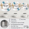 thumbnail image 4 of Designart "Elegance Teal Gold Fusion" Minimalism Teal Large Round Mirror - Round Mirror Wall Décor - Modern Round Printed Mirror 23" x 23" Inch, 4 of 5