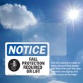 thumbnail image 6 of (2 Pack) Fall Protection Required On Lift Sign, 6 of 7