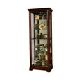 thumbnail image 5 of Hardwood Mirrored Curio Cabinet in Victorian Cherry Finish by Pulaski Furniture, 5 of 6